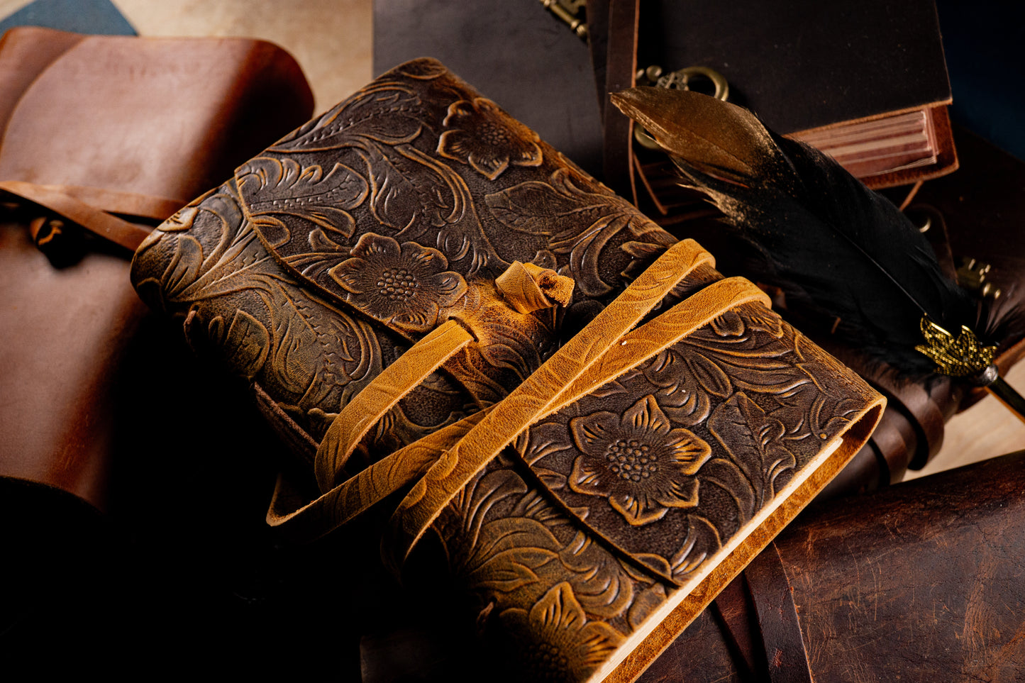 Real leather notebook