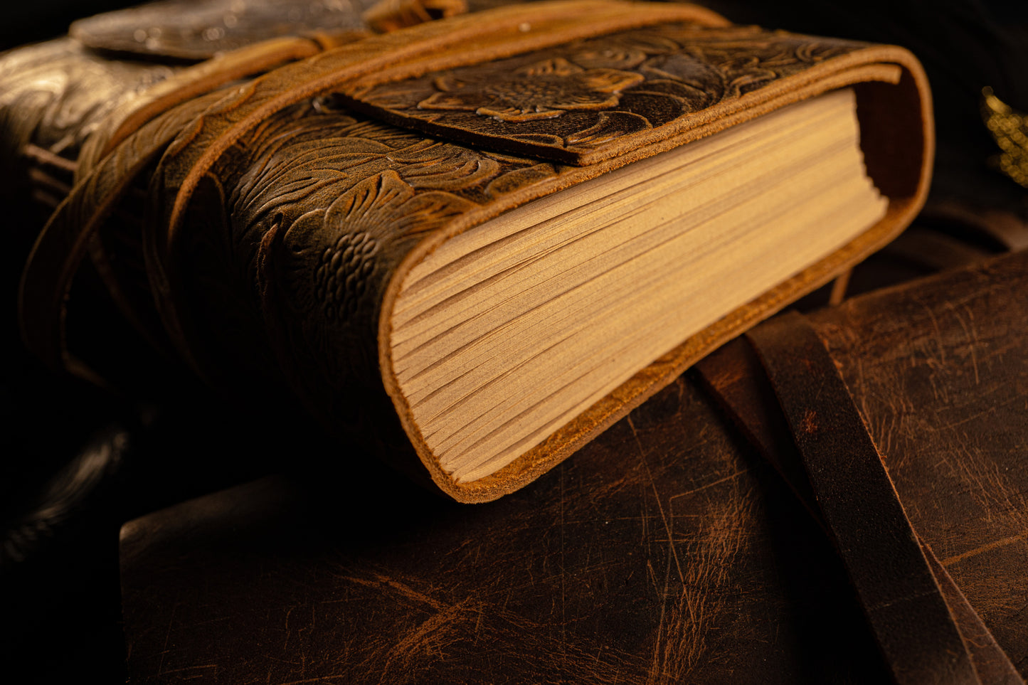 Real leather notebook