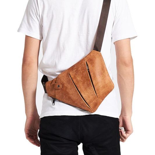 Leather chest bag