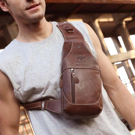 Leather Shoulder Crossbody Leather Chest Bag