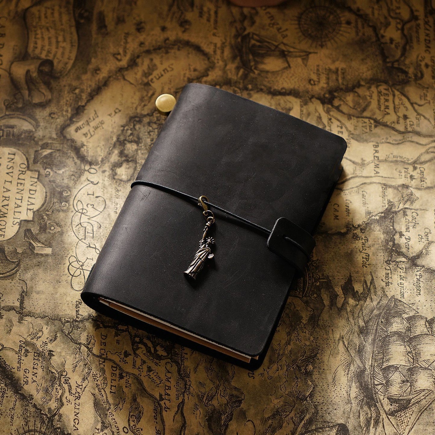 Travel Notebook Cowhide Leather Diary Vintage