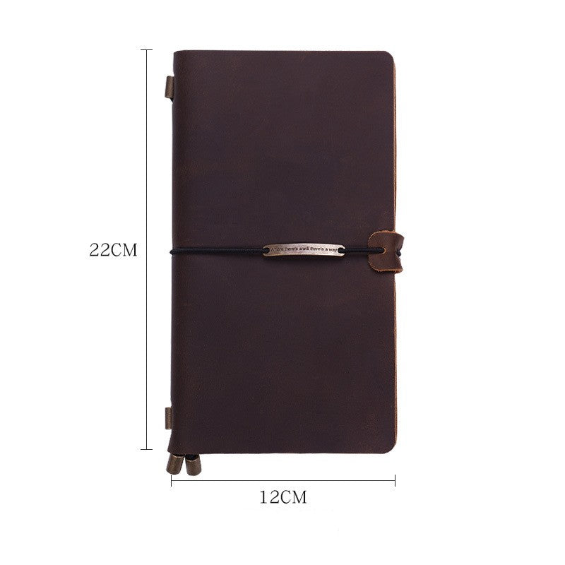 Traveler's Crazy Horse Skin Notebook