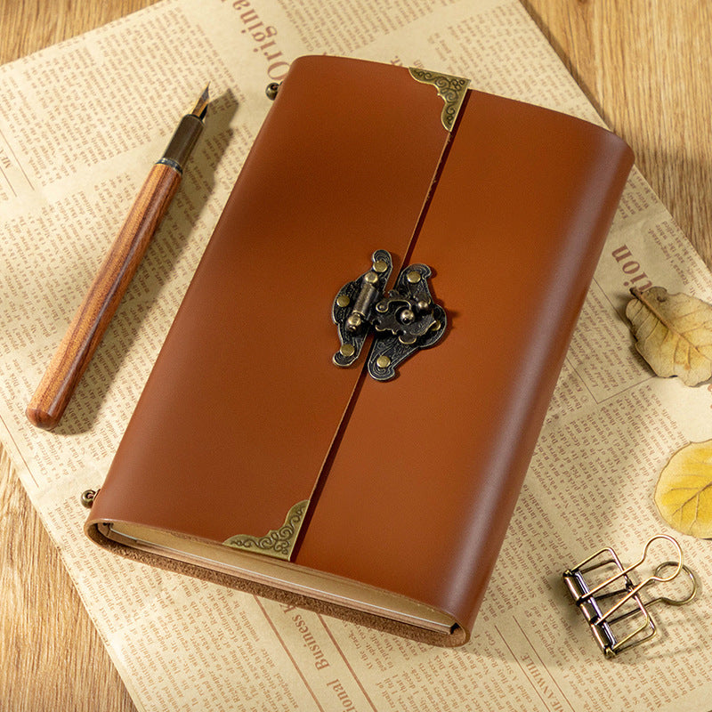 Retro Travel Portable PU Leather Diary